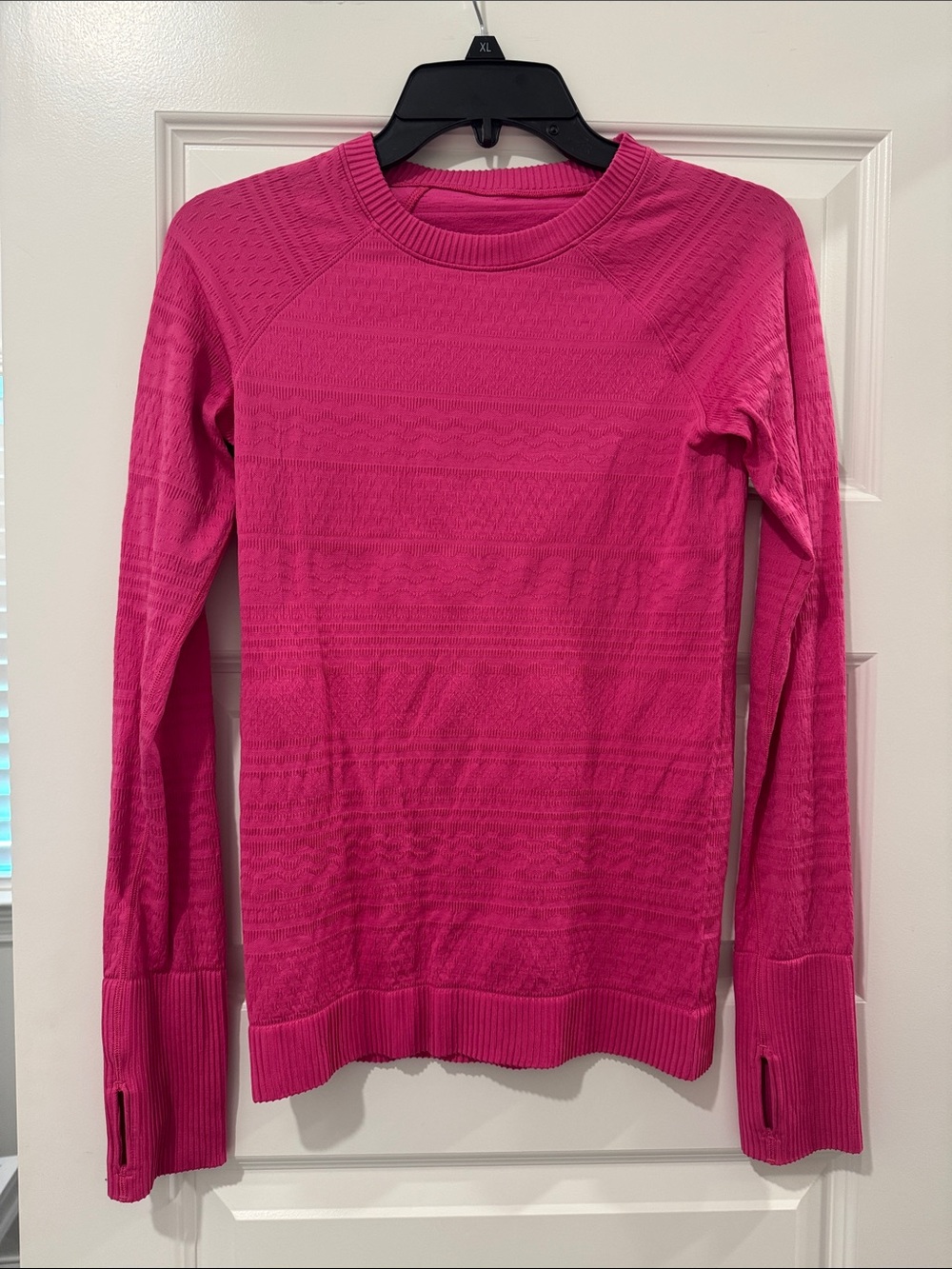 lululemon athletica Hot Pink Long Sleeve Crewneck Top